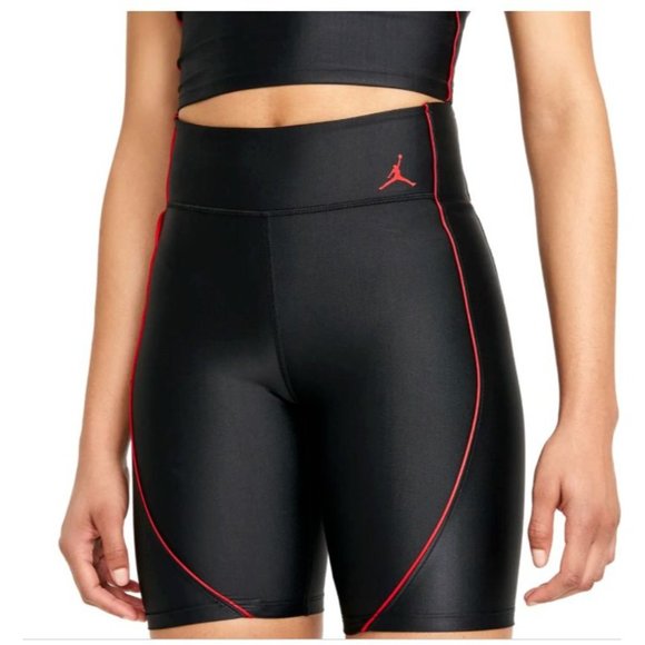 Jordan Women's Black DC7315-010 Athletic Tight Fit Running Bike Shorts Sz Small - Picture 2 of 16